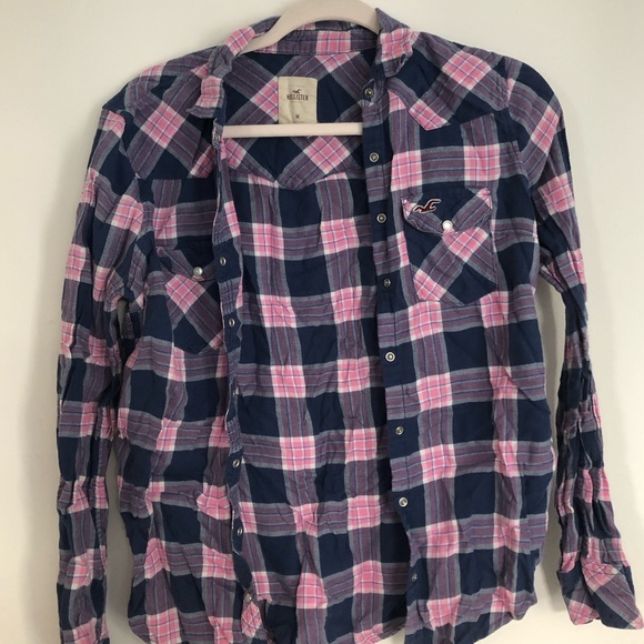 Purple & Pink Hollister Flannel - Picture 2 of 3